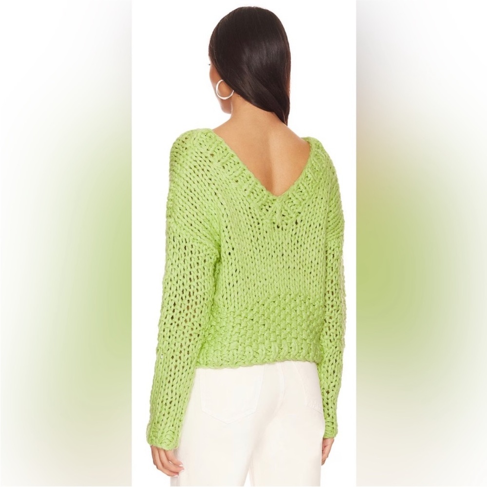 Lovers and Friends Doxie Sweater in Lime Green SZ S VGUC - Picture 3 of 9